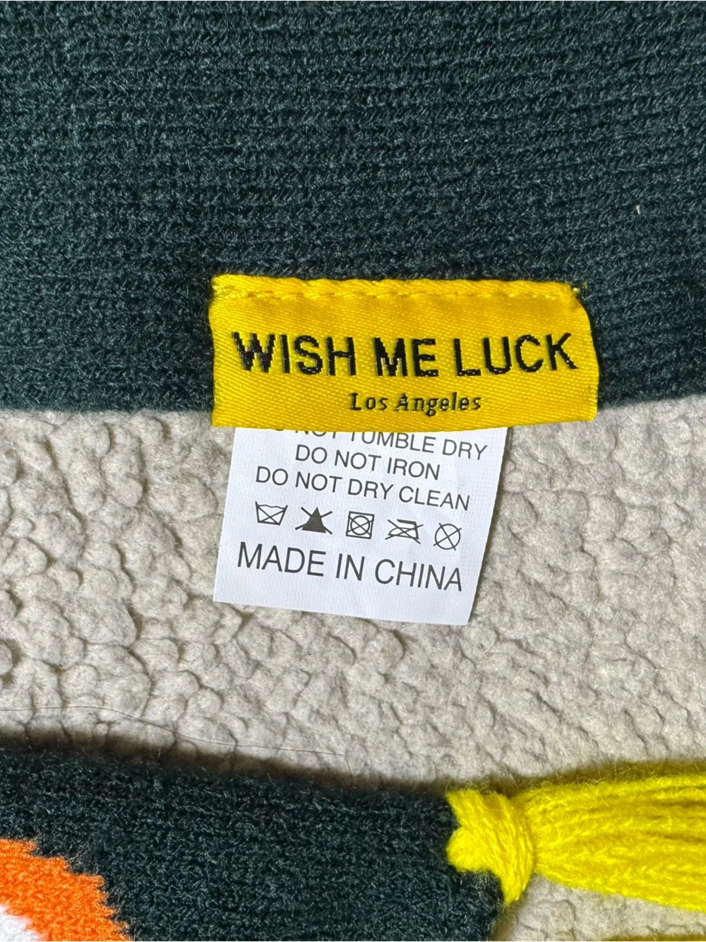 Wish Me Luck Scarf Adult OS All Over Pool Ball Pattern Knit Tassel Fringe Trim